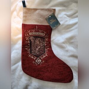 Harry Potter Gryffindor Crest Holiday Stocking - Red and Tan
